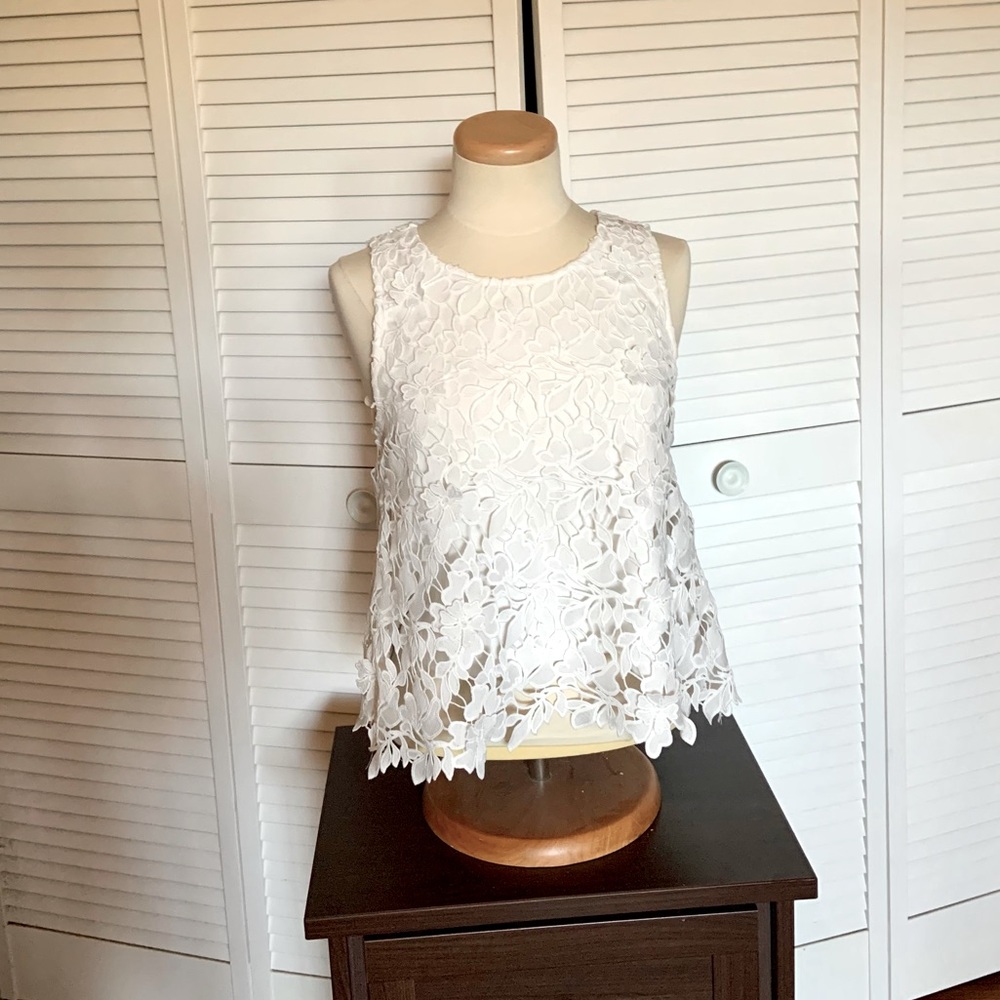 White Lace Tank Top